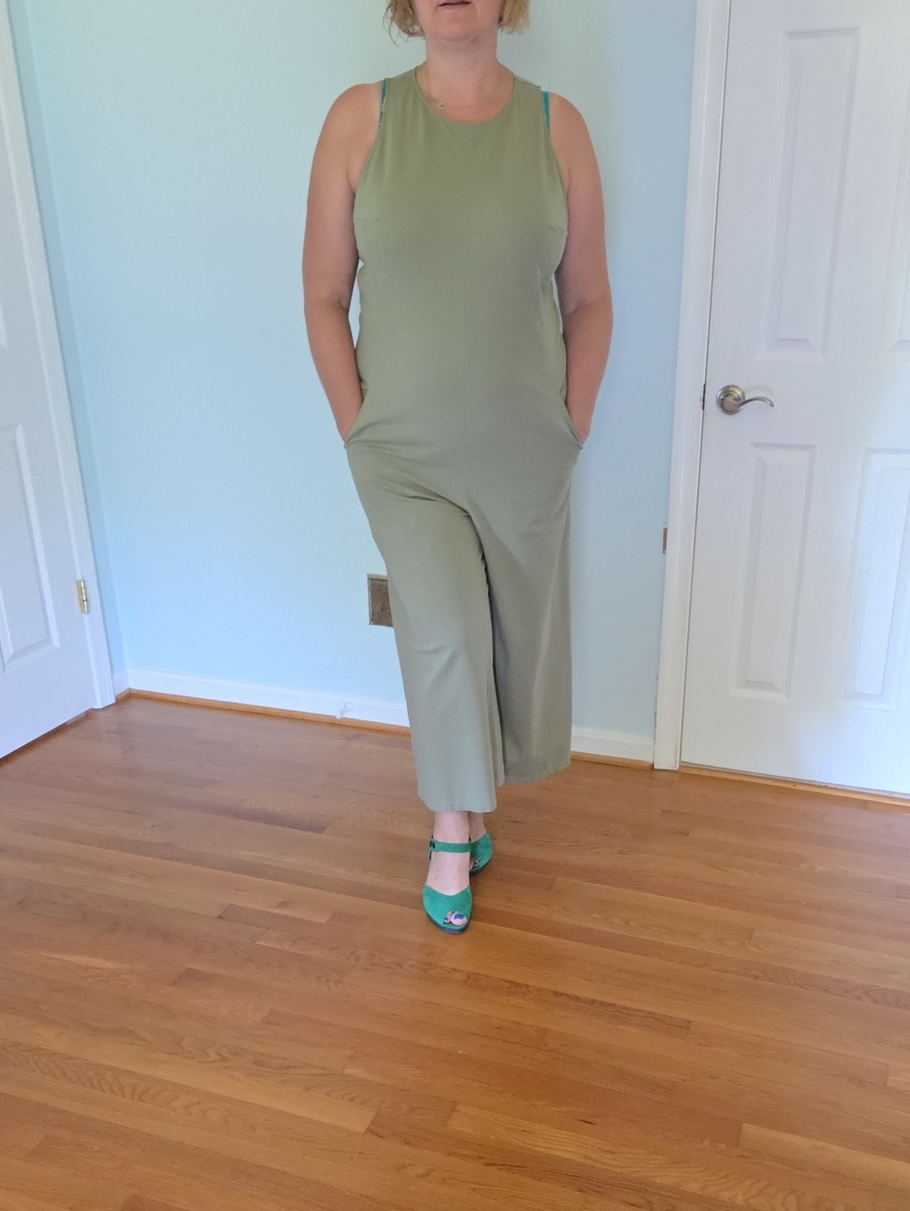 Lulukemon Relaxed Olive Green Sleeveless Jumpsuit US Size XL